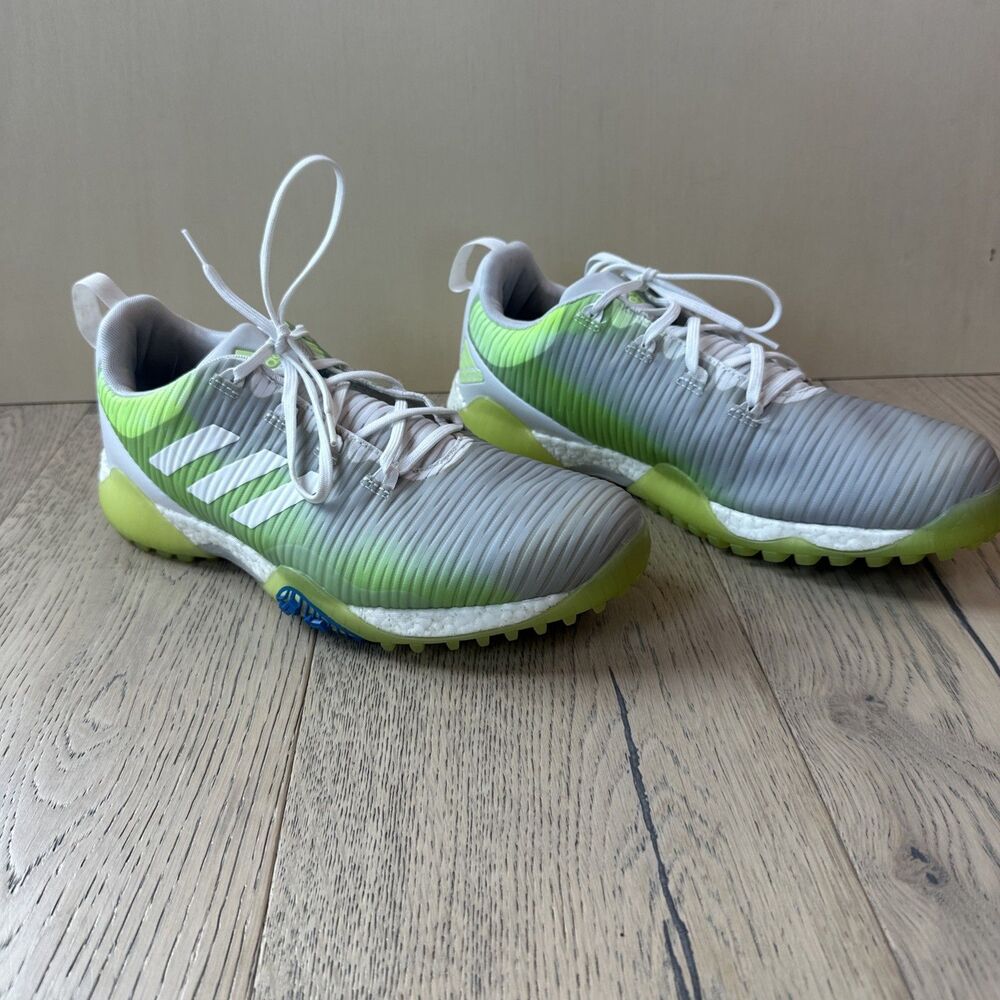 Adidas CodeChaos Golf Shoes Men's Size 11.5 Gray Green Spikeless Sneakers